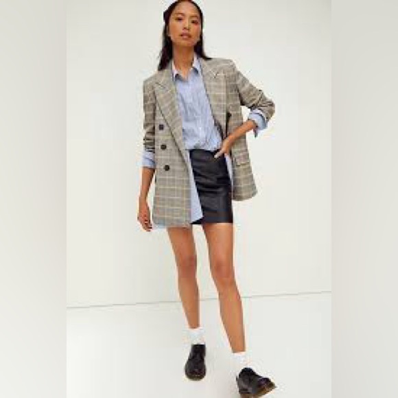 Free People Dresses & Skirts - Free People Modern Femme Faux Vegan Leather Black Mini Skirt Size 0‎ Fall